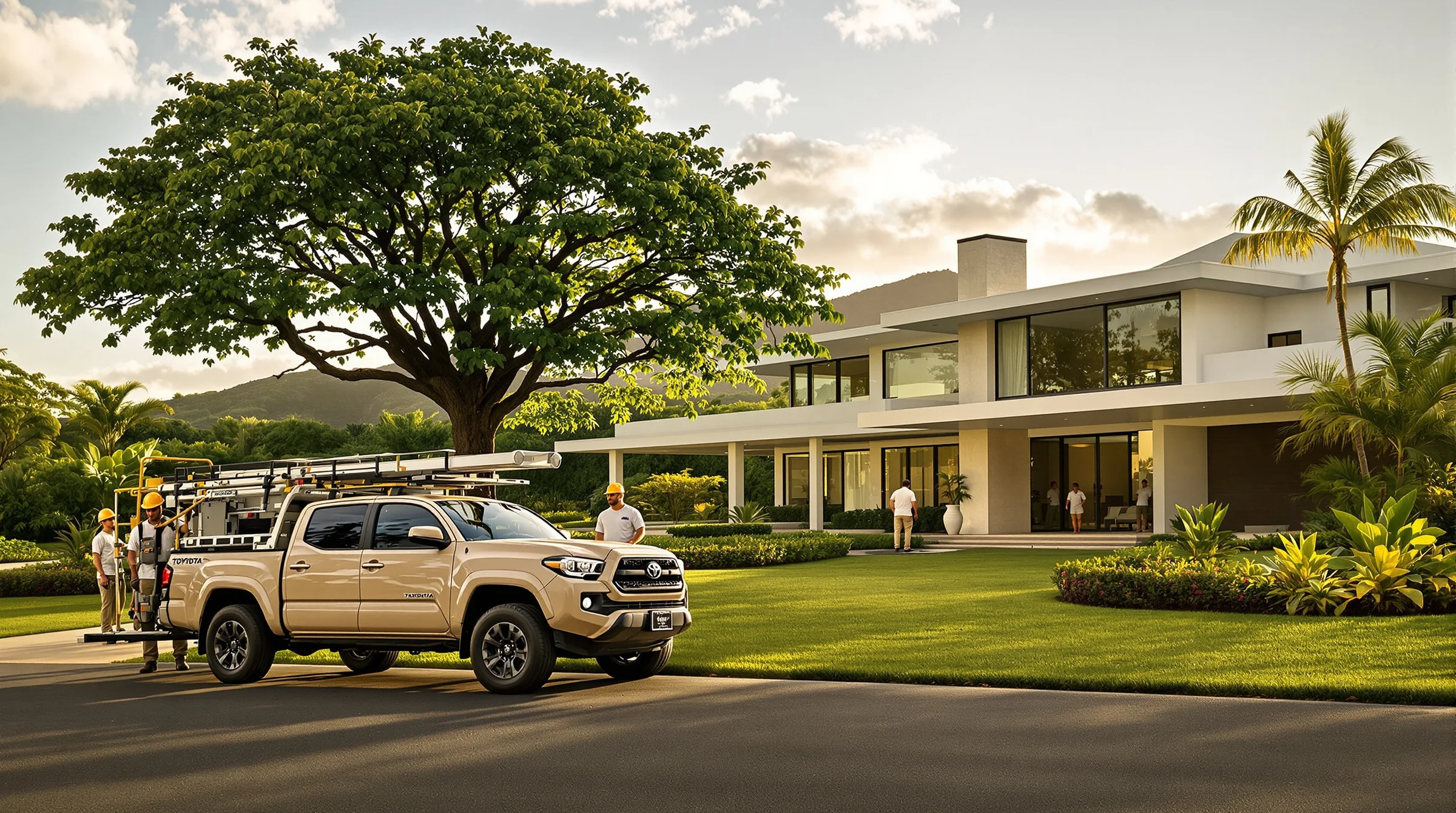 Professional tree service work showcase in East Hawaii