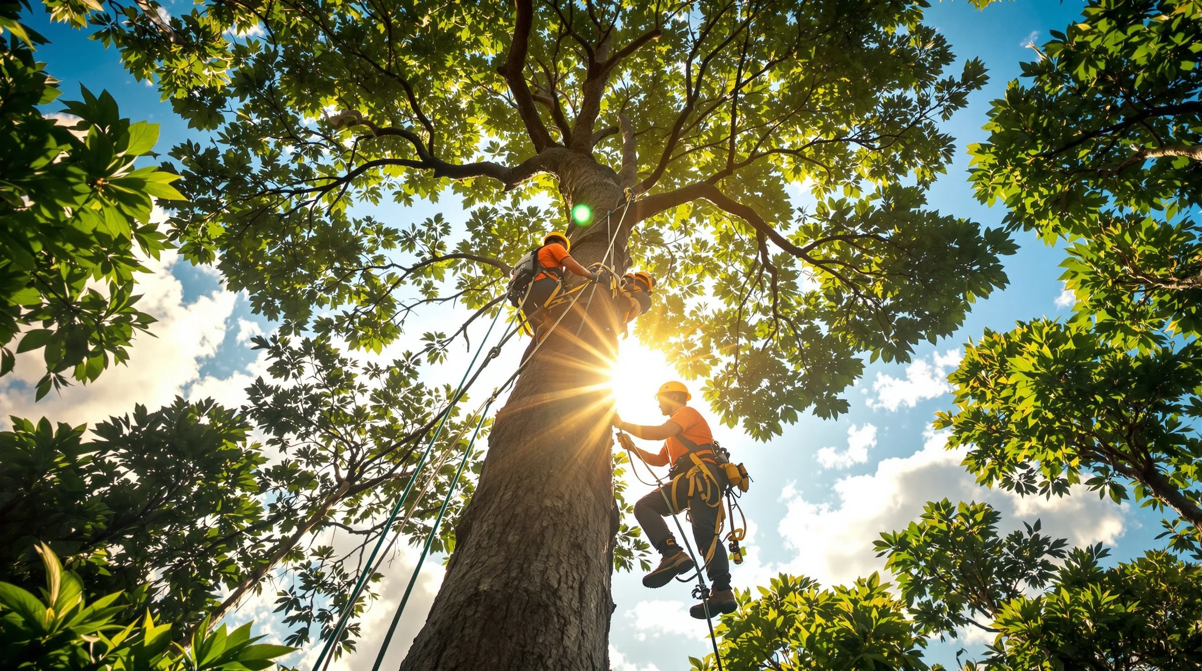 Tree service professionals at work in Hawaii